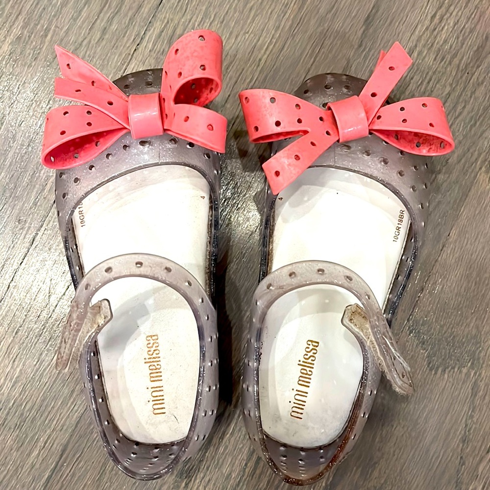 Mini Melissa jelly shoes size 10 toddler clear